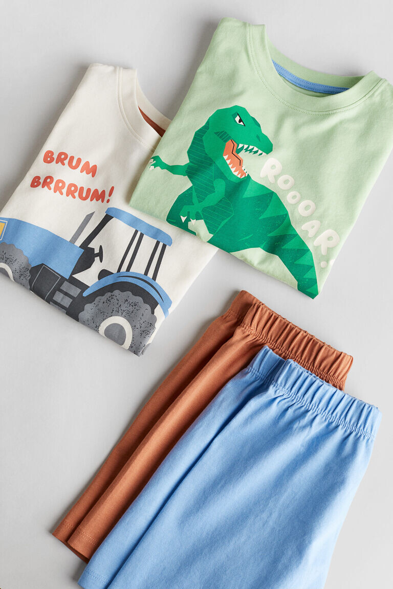 

Две пары пижам с принтом H&M, белый