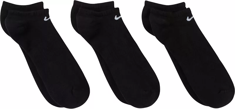 Мужские носки для гольфа Nike Dri-FIT на каждый день с мягкой подкладкой для тренировок без выступлений — 3 шт, черный — фото 3