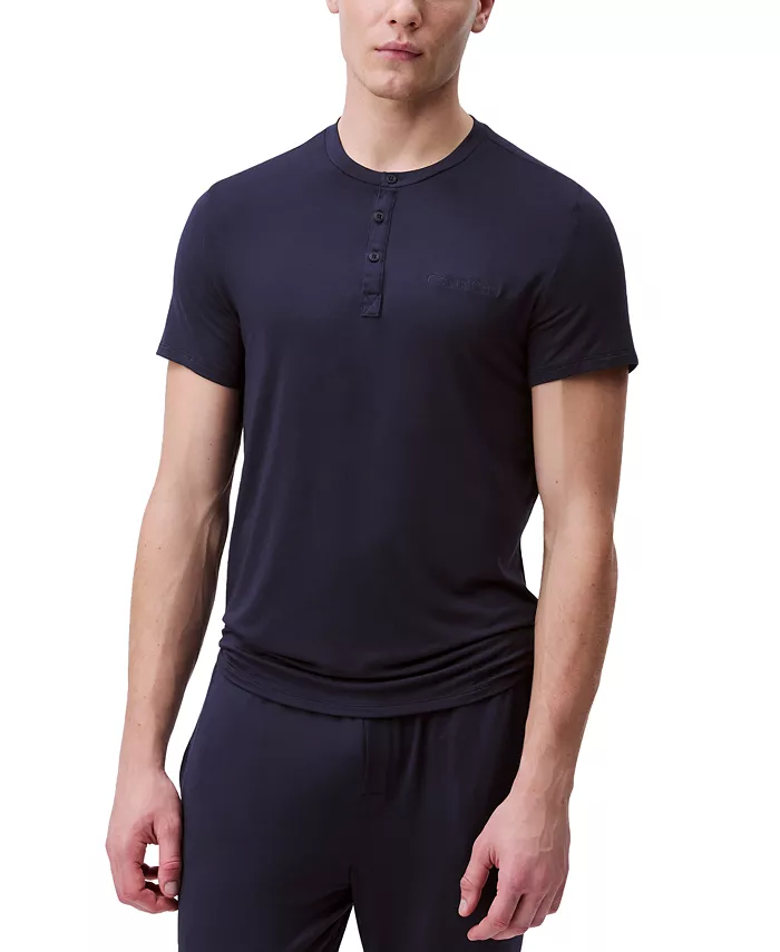 

Мужская футболка для сна UltraSoft Stretch с планкой Calvin Klein, синий