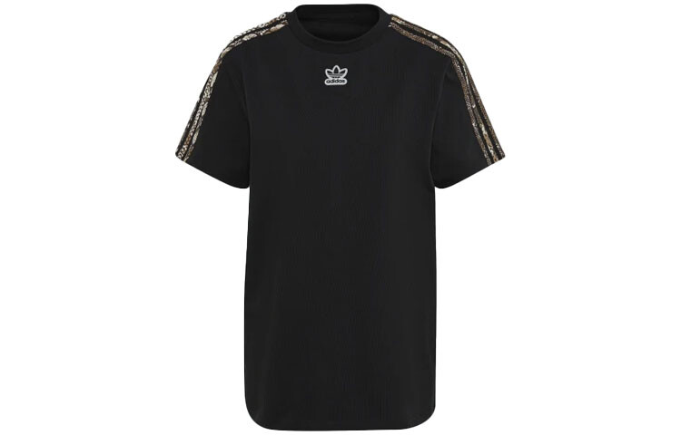 

Футболка Shamrock Retro Stripes женская черная Adidas Originals