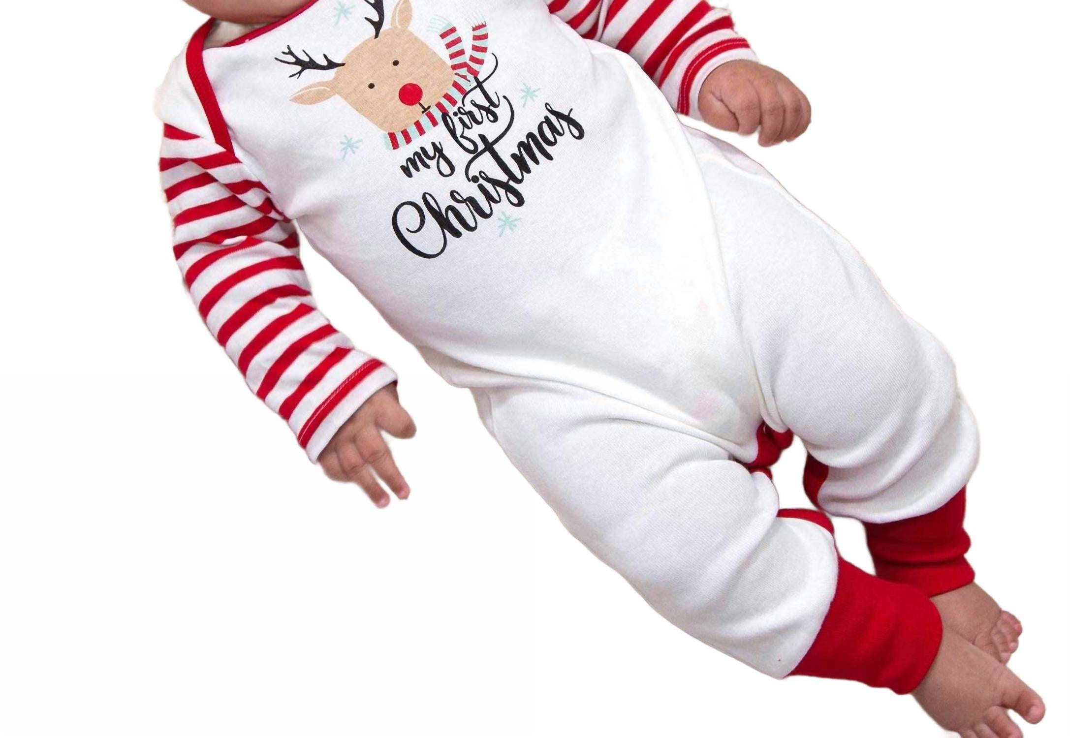 

Первый рождественский комбинезон для девочки с оленем, цвет слоновая кость Tesa Babe