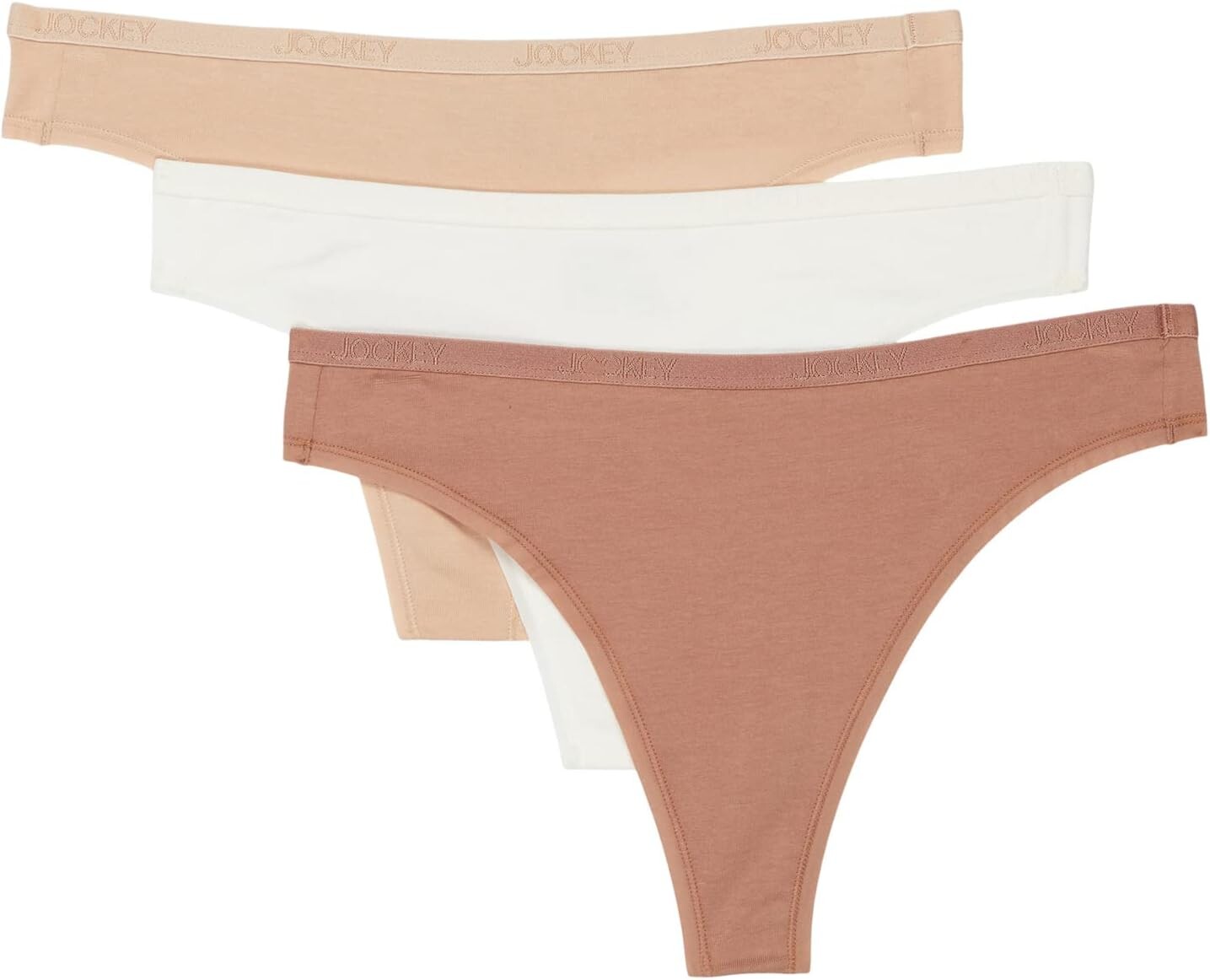 

Стринги Jockey Organic Cotton Thong 6 Pack, цвет Almond/Light/Ivory/Almond/Light/Ivory