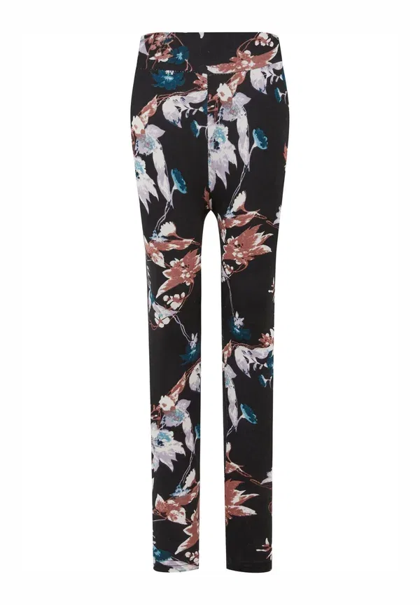 Леггинсы Urban Classics Soft Aop Leggings Trousers, черный с цветочным принтом