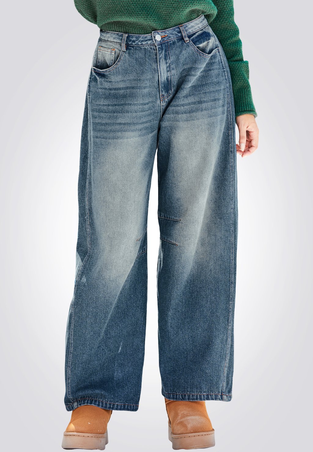 

Мешковатые джинсы Cupshe, цвет Blue Denim