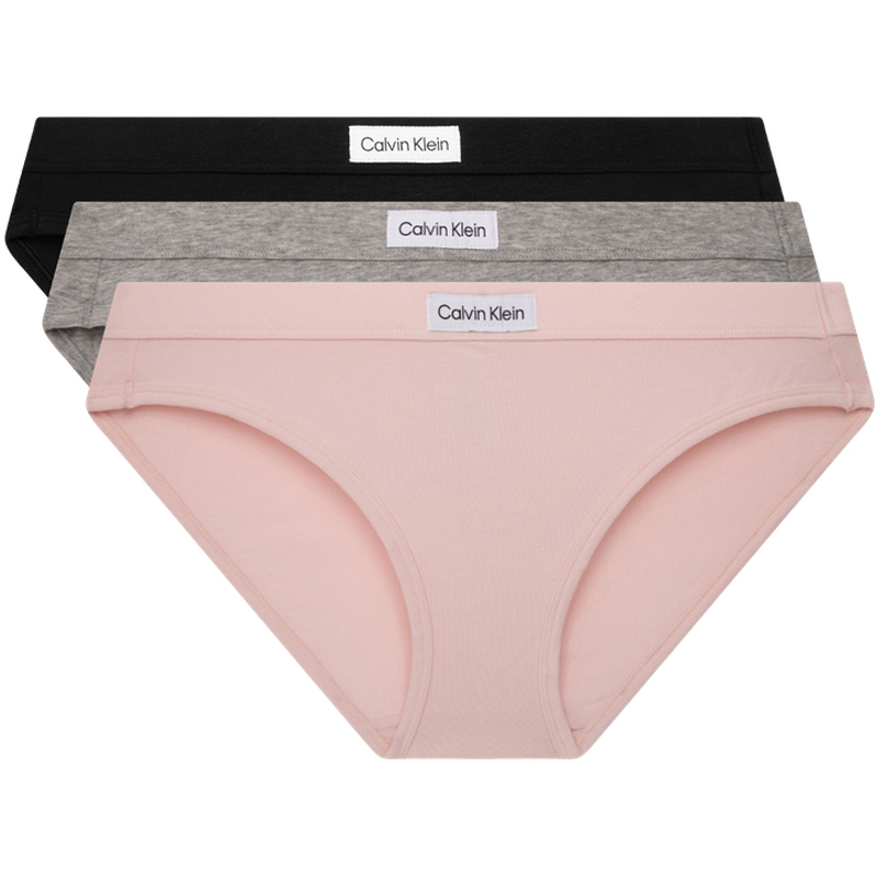 

Женские трусы, комплект из 3 штук Calvin Klein, d4h-space черный/coconut серый/peach розовый