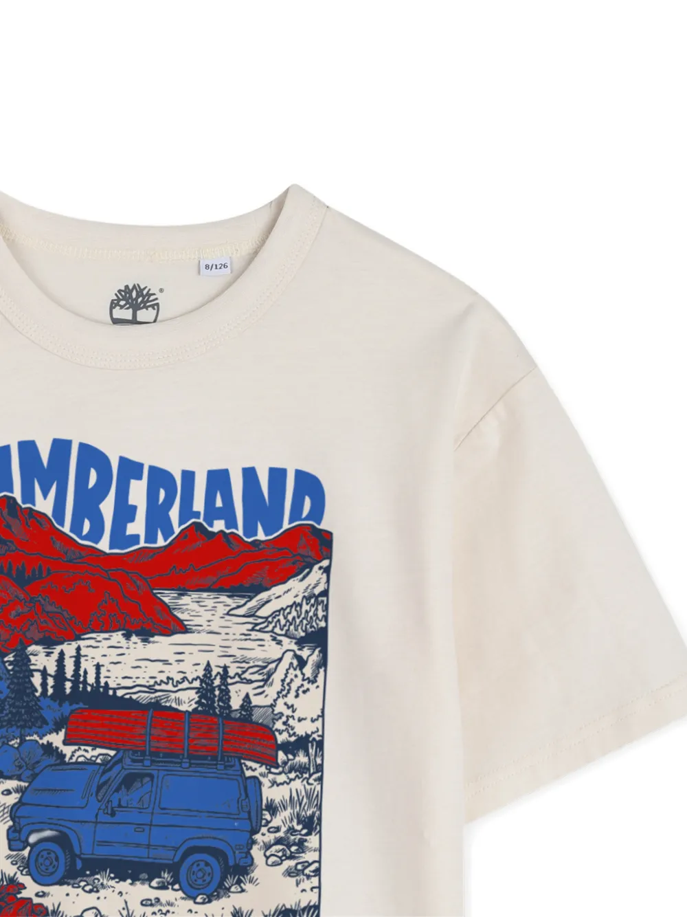 Футболка с графическим принтом Timberland Kids, нейтральный — фото 3