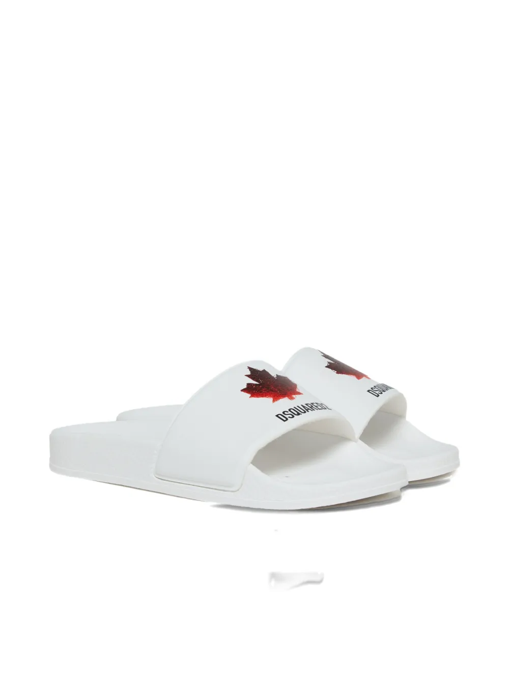 Шлепанцы с кленовым листом Dsquared2 Kids, белый