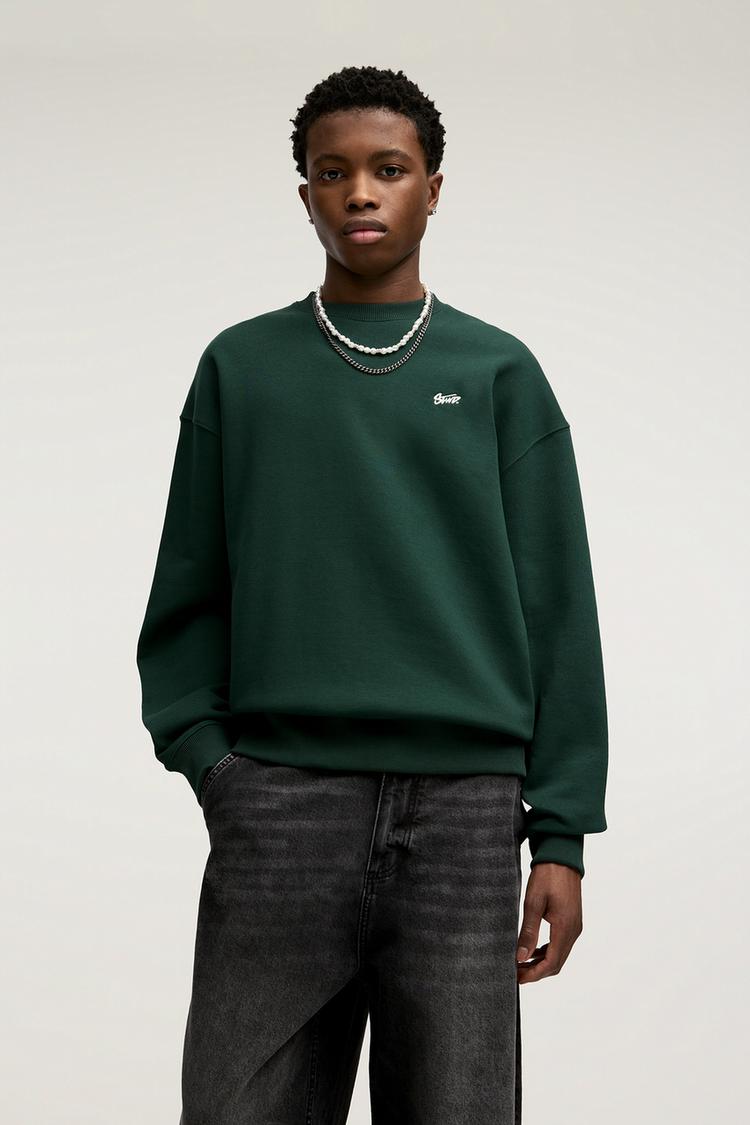 

Толстовка с круглым вырезом Pull And Bear, зеленый