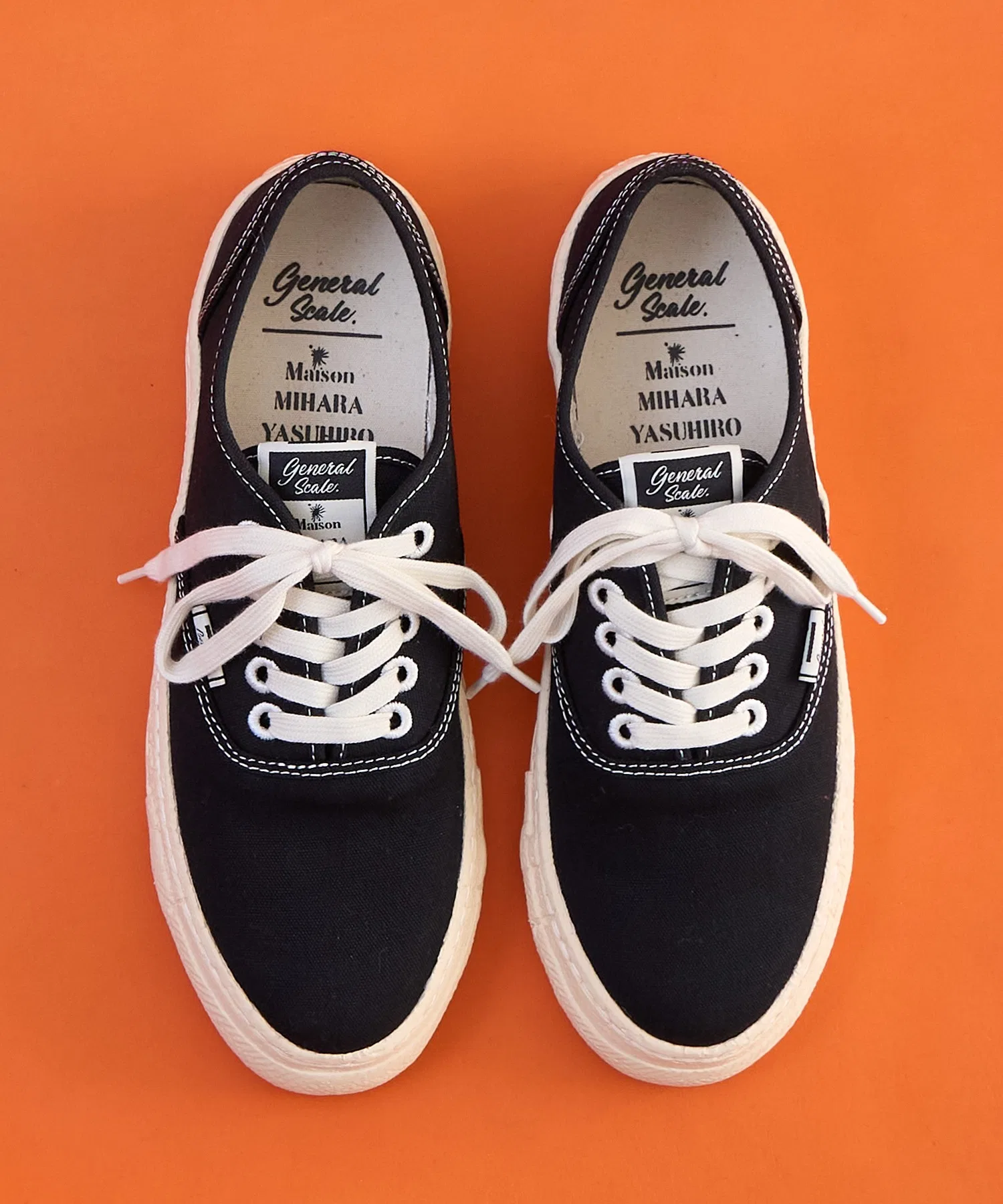 Унисекс кеды Maison MIHARA YASUHIRO KIEFER Canvas Low-Top чёрные — фото 3