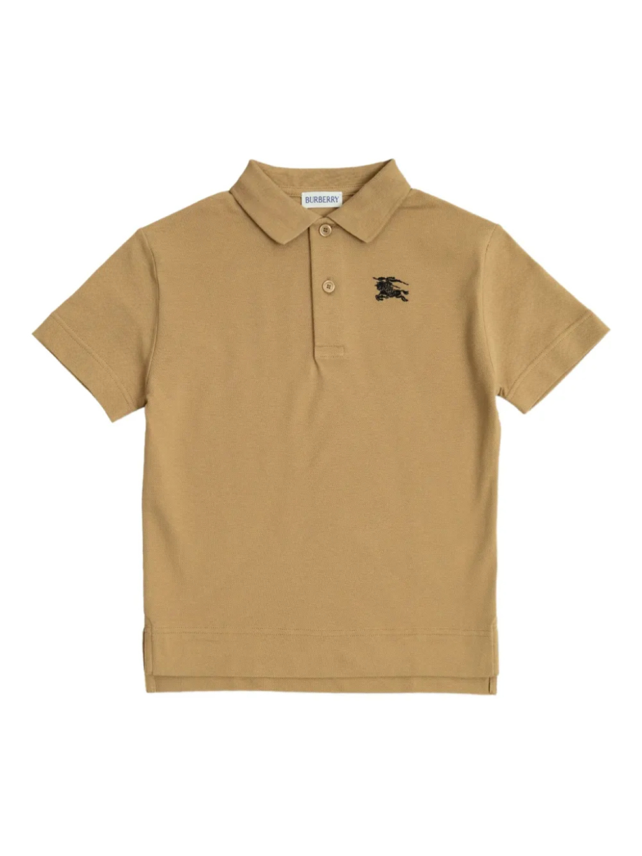 

Рубашка-поло из хлопка Burberry Kids, нейтральный