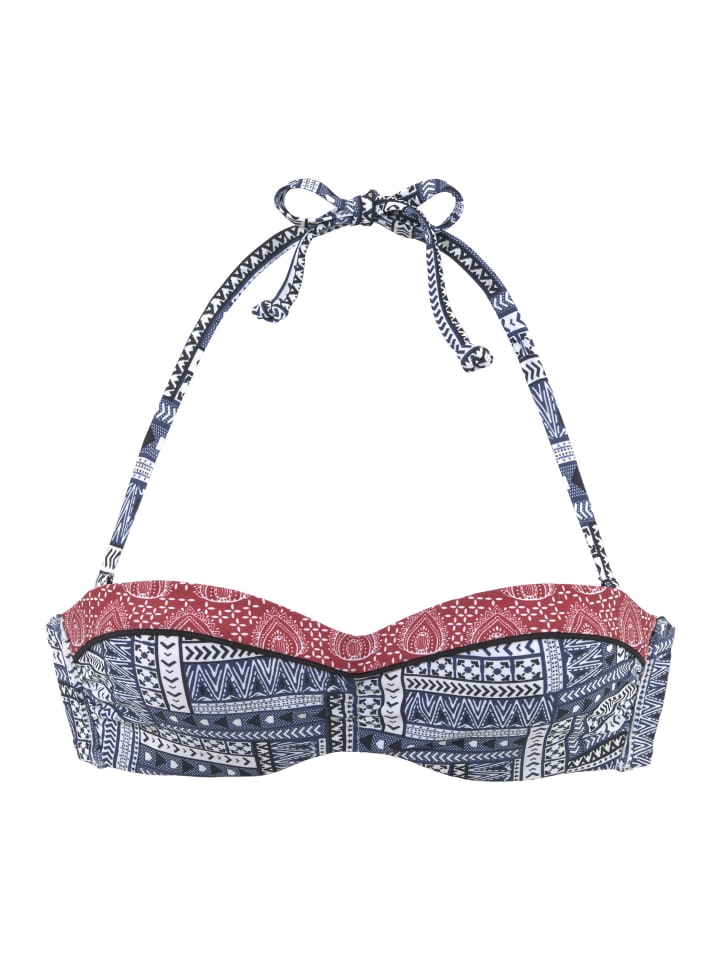 

s.Oliver Бикини-топ без косточек, сине-красный