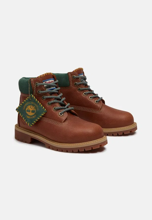 6-Дюймовые водонепроницаемые ботинки на шнуровке, детские туфли Timberland, Rust Full Grain — фото 2
