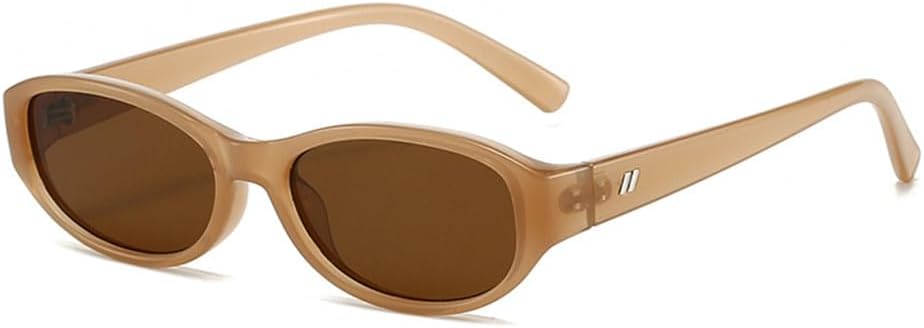 

Солнцезащитные очки UV400 с заклепками, маленькие овальные, с плавным переходом цвета, для женщин и мужчин, для бега и занятий спортом на открытом воздухе UYPTK, Jelly Tea Tea