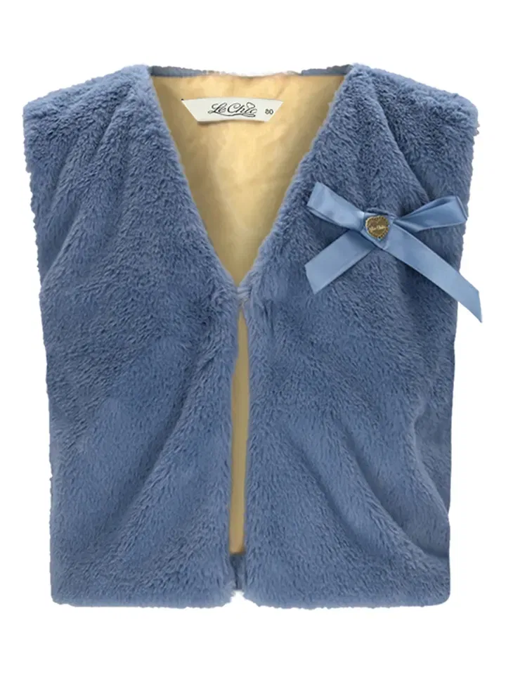 Жилет с фиксированным бантом Le Chic, синий