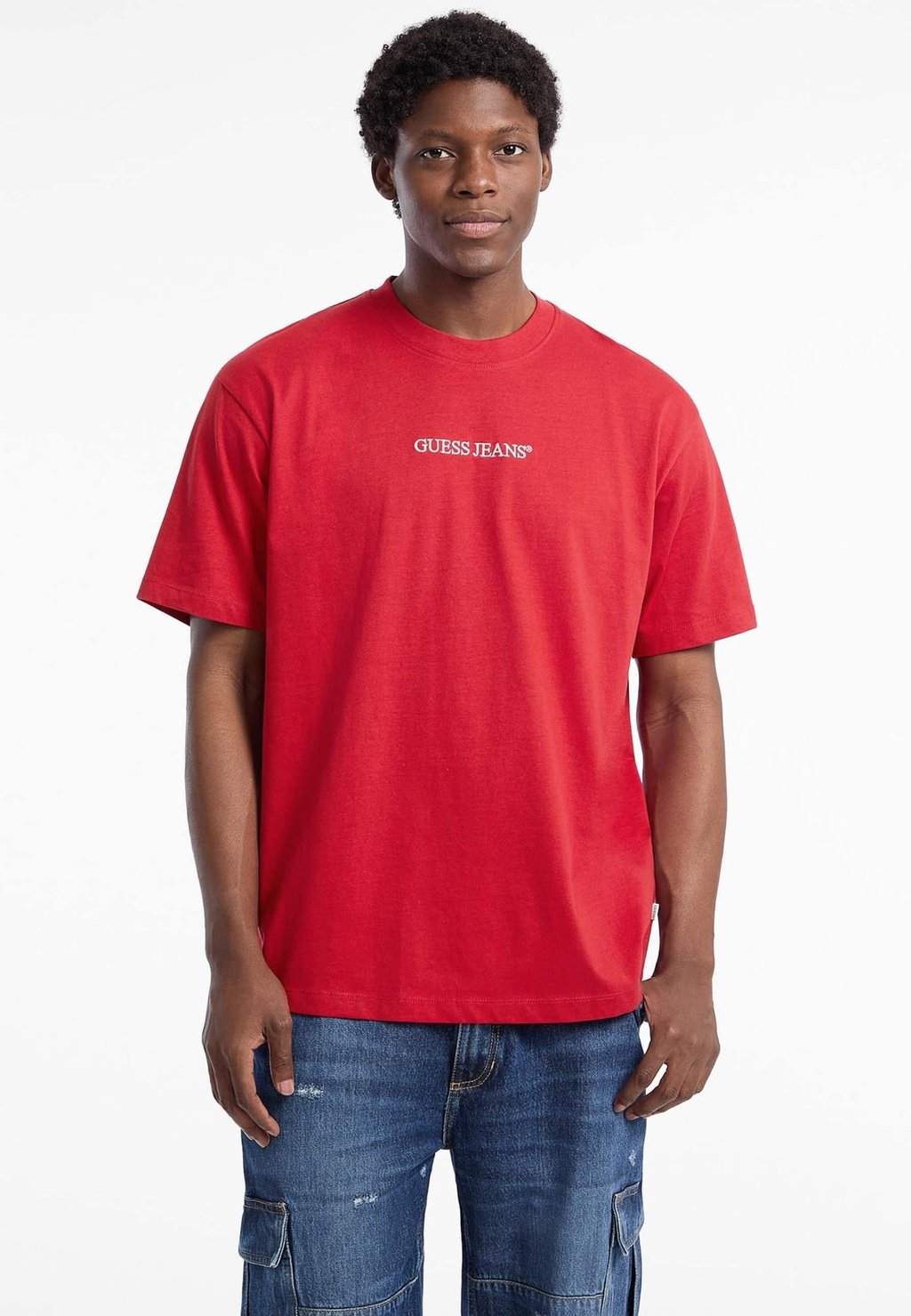 

Футболка с принтом LOGO Guess Jeans, красный