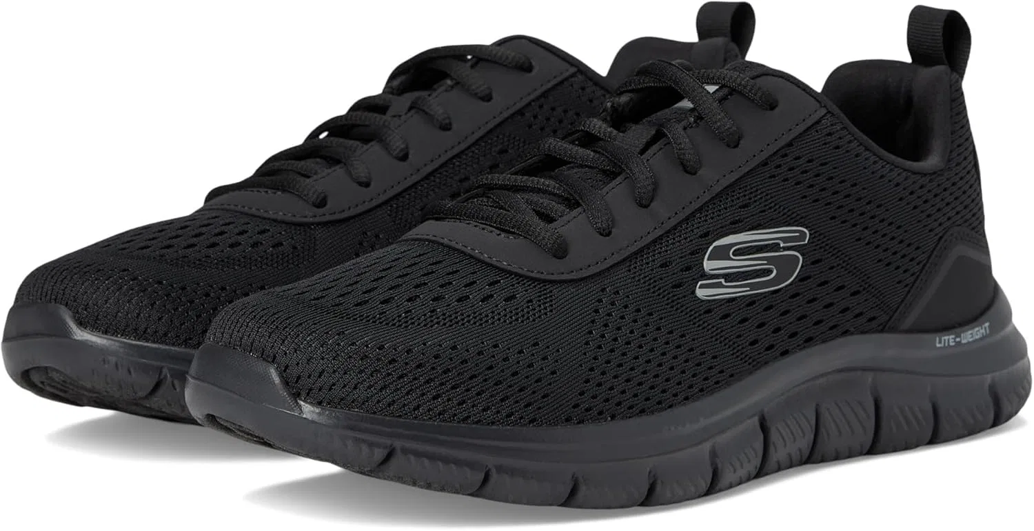 Мужские кроссовки Skechers TrackShoes, Black Mesh Synthetic — фото 2
