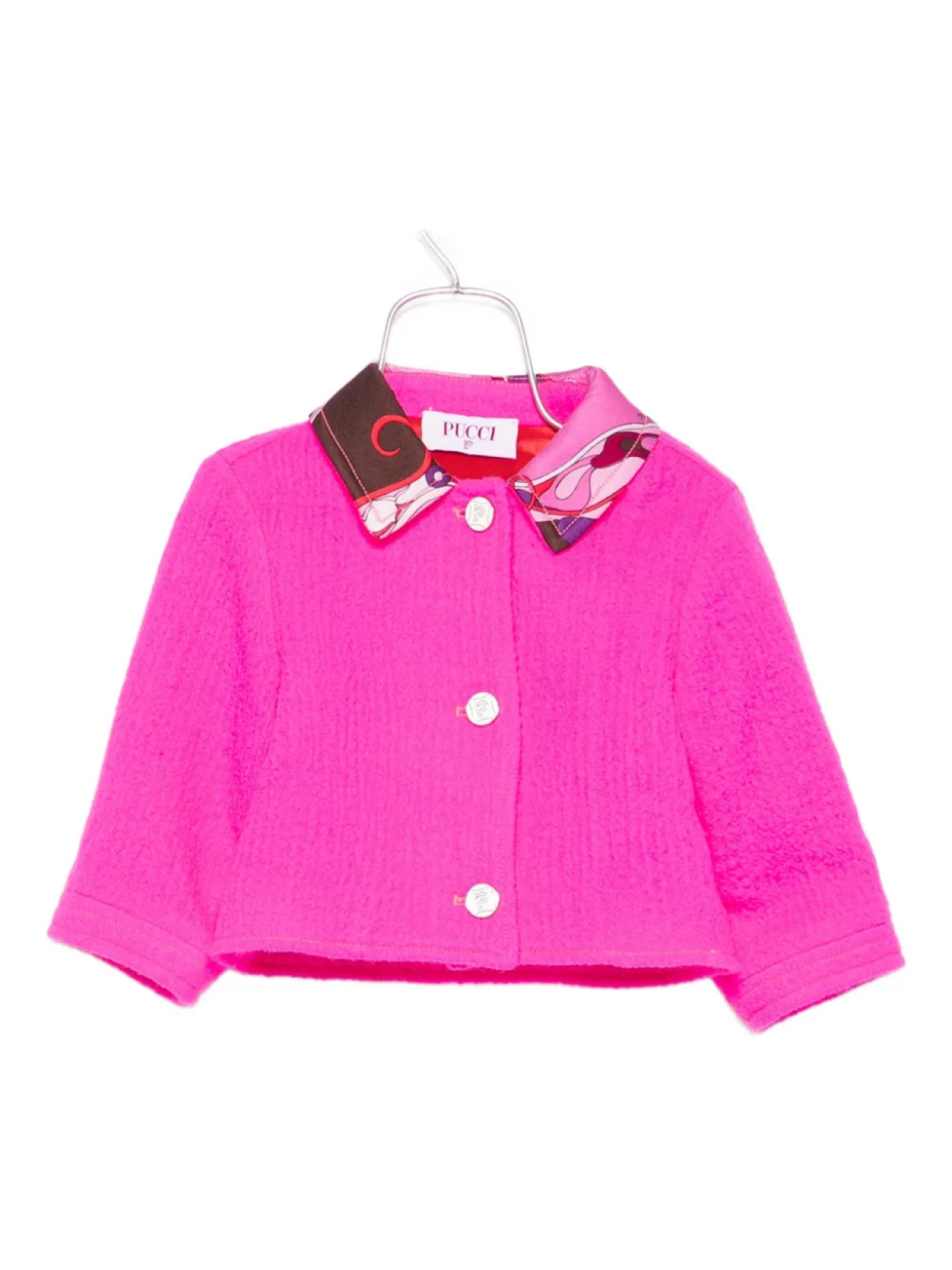 

Куртка PUCCI Junior с контрастным воротником, розовый