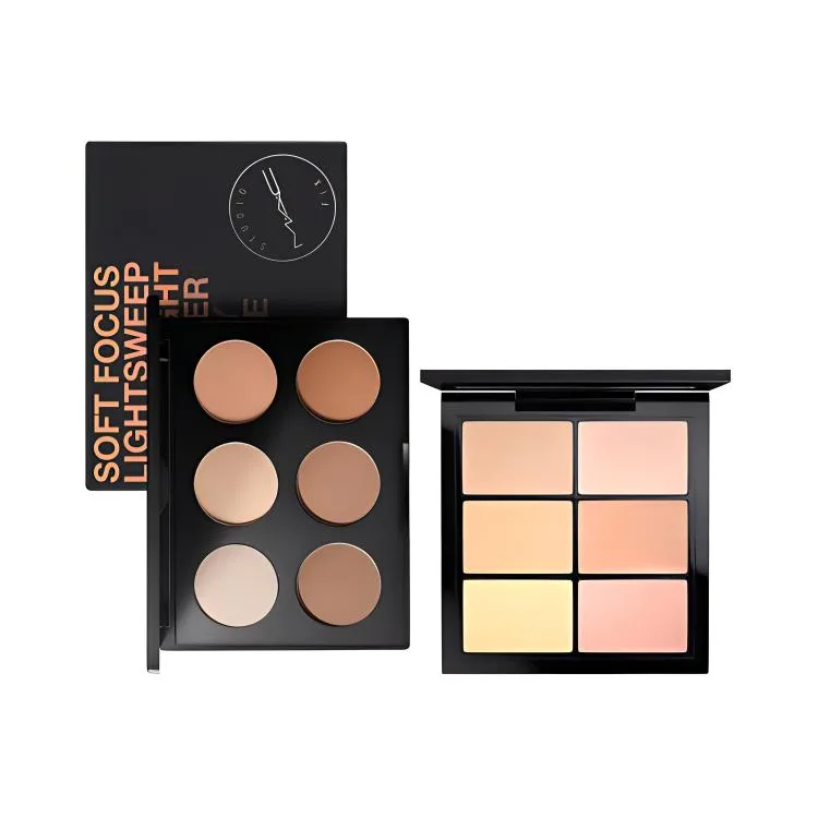 MAC Набор палеток для консилера и контуринга, 6 цветов, стойкий, 6 г + 14,4 г, Concealer #LIGHT + contour #LIGHT