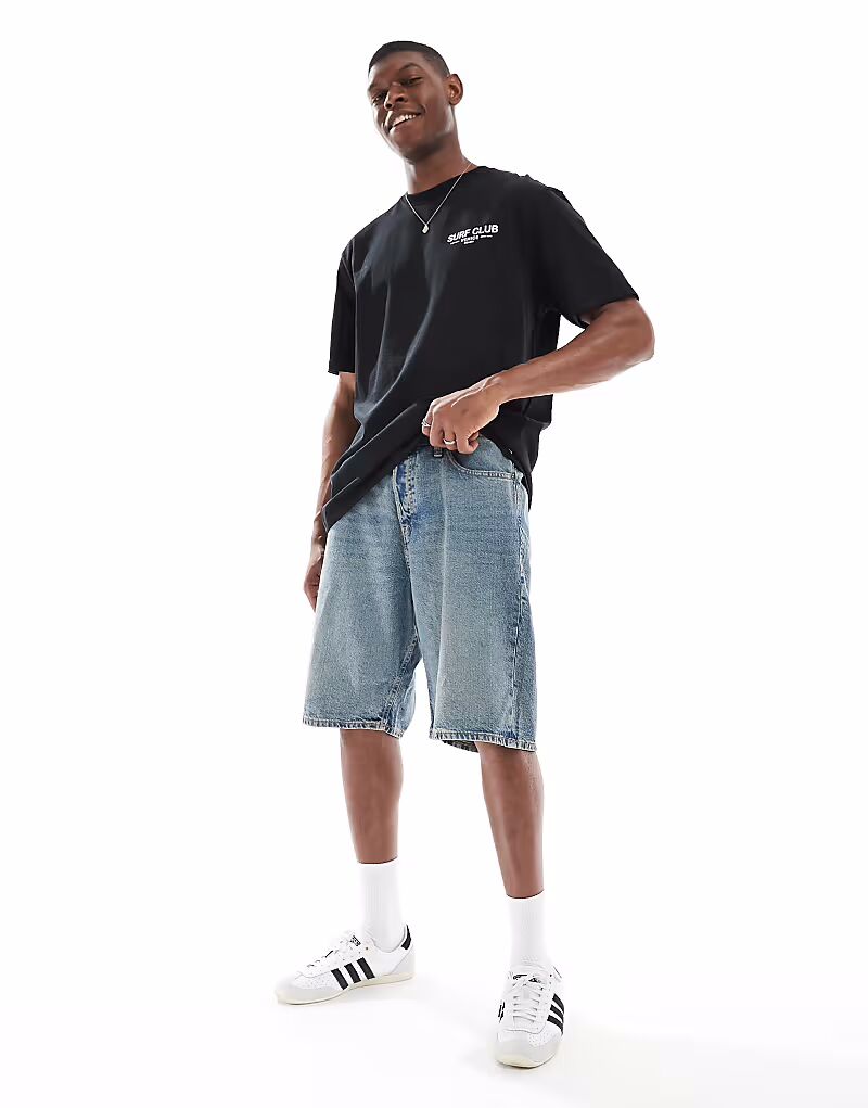 

Мешковатые джинсовые шорты Jack & Jones alex в винтажном синем цвете