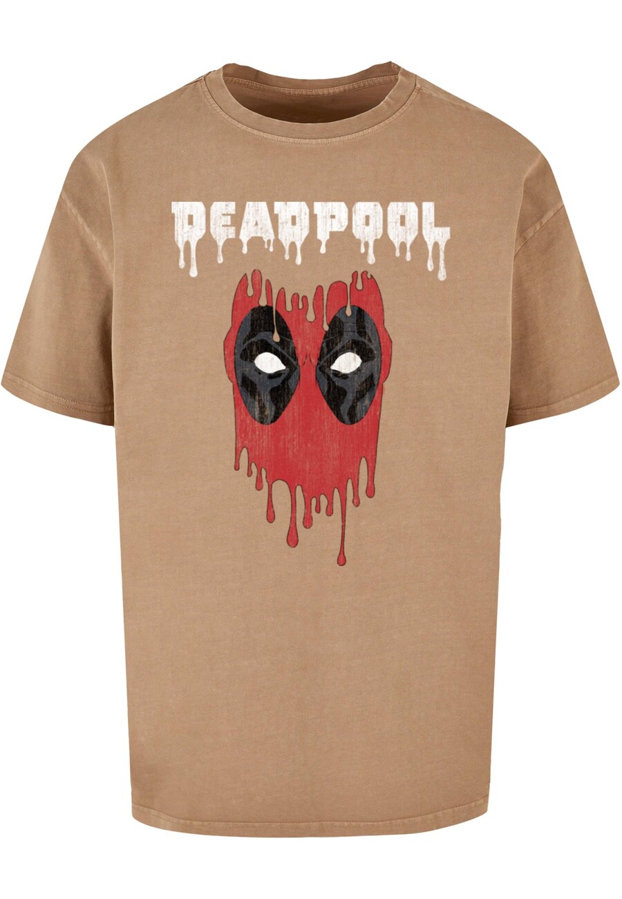 

Классическая футболка ABSOLUTE CULT Shirt Deadpool - Dripping Head, кэмел