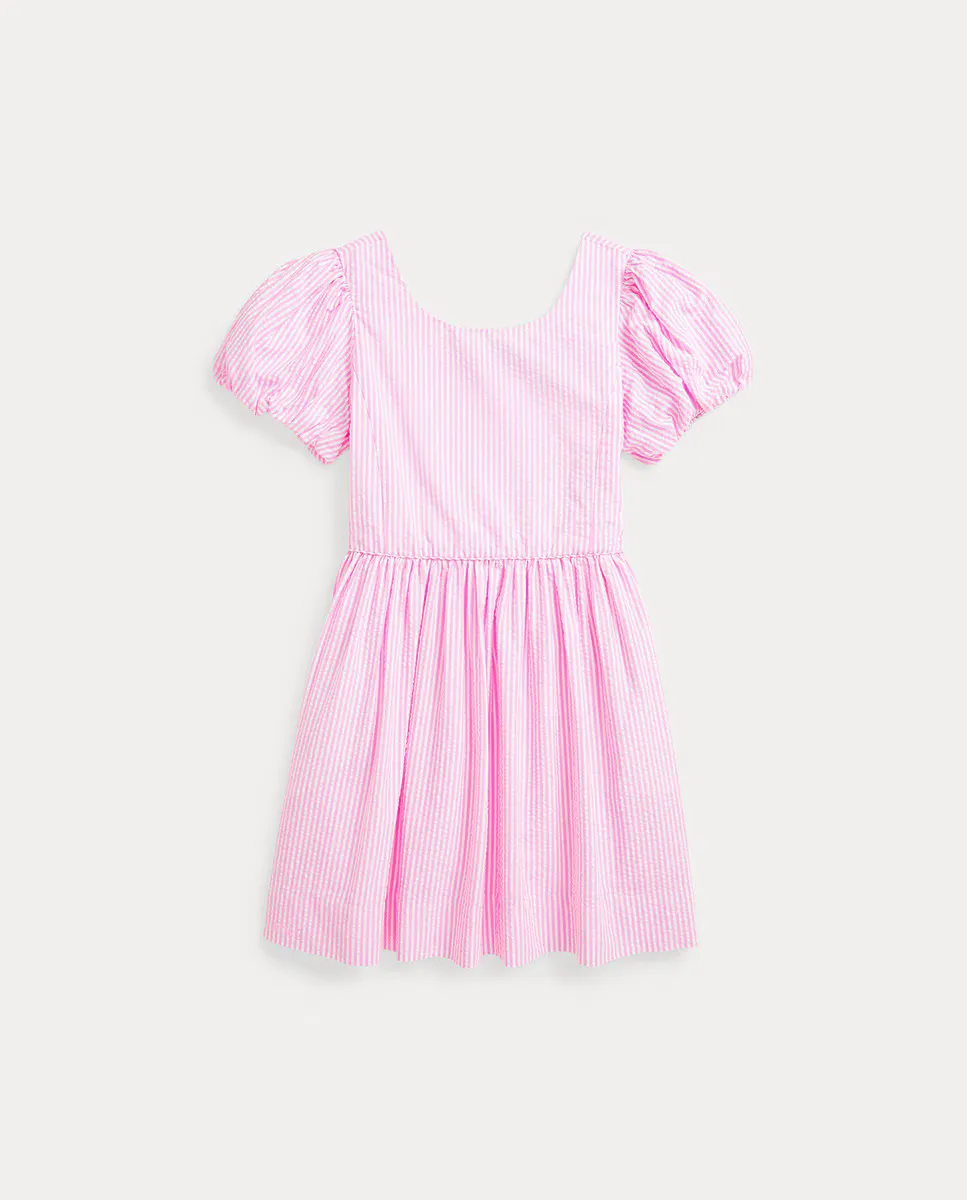 

Платье для девочки с короткими рукавами Polo Ralph Lauren, цвет Rosa