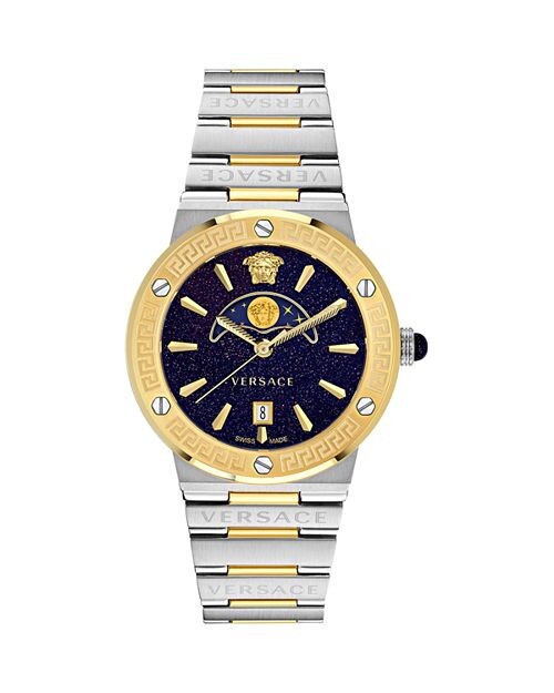 

Часы Greca с логотипом Moonphase, 38 мм Versace, цвет Blue