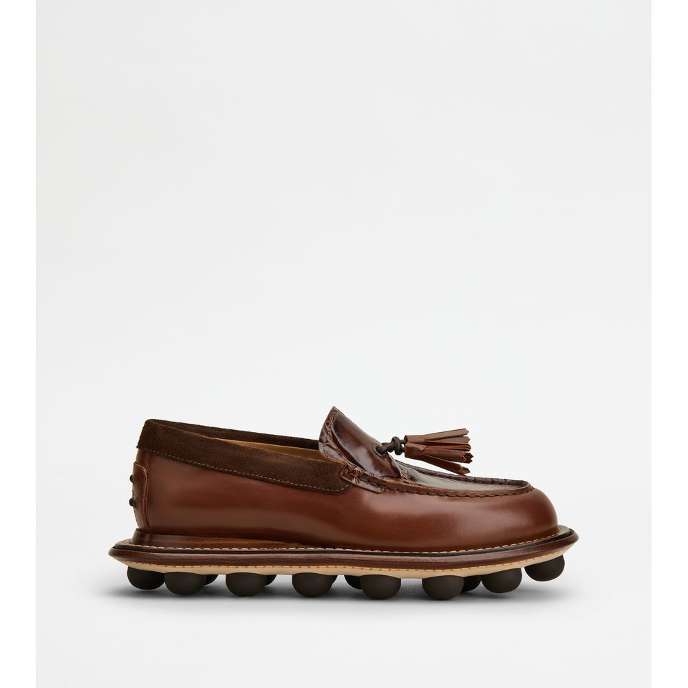 Лоферы из кожи TOD's, коричневый