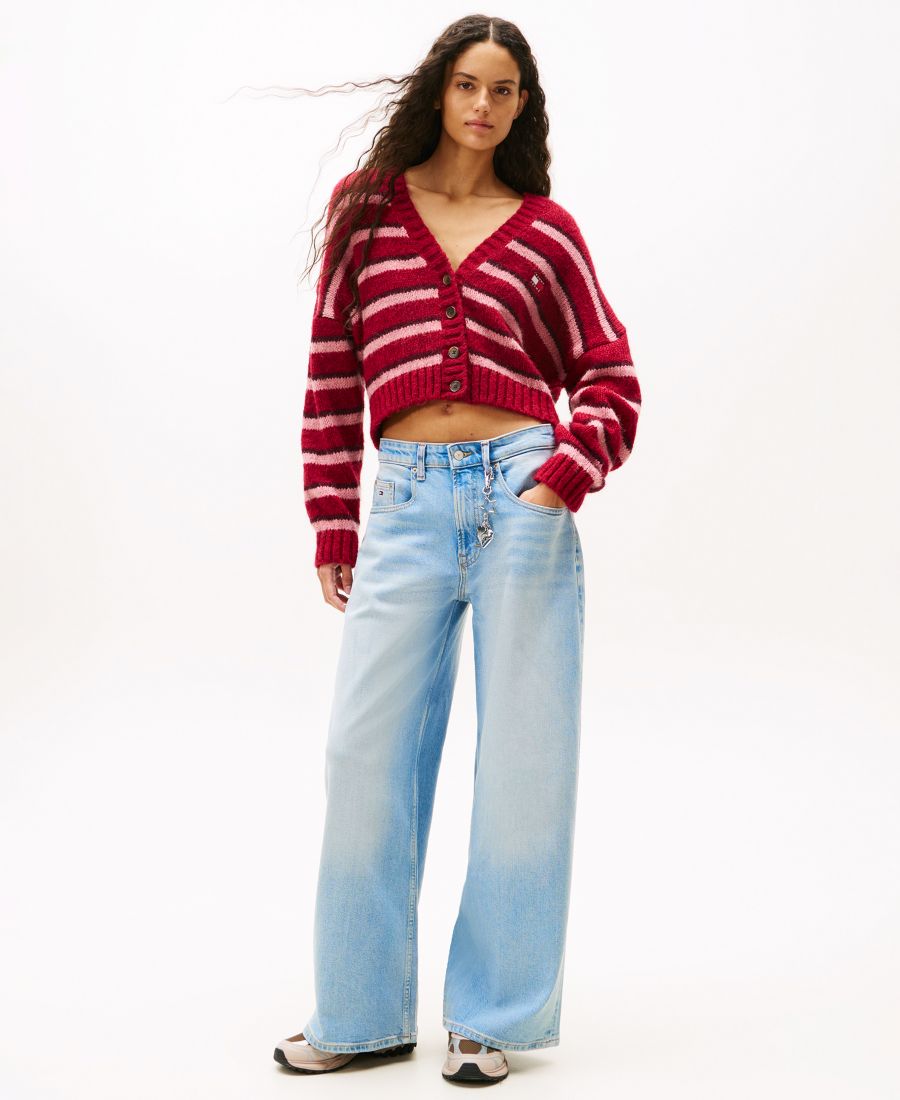 

Женские джинсы Charlie со средней посадкой, свободные, широкие Tommy Jeans, Denim Light