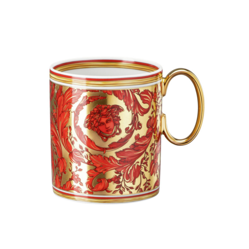 

Rosenthal Versace Medusa Garland Красная кружка с ручкой 0,30 л Rosenthal meets Versace, золотой/красный