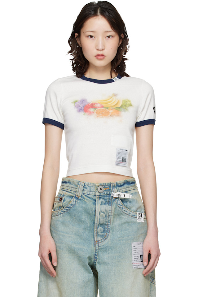 

Maison Mihara Yasuhiro Мини-Футболка с принтом фруктов Off-fruit