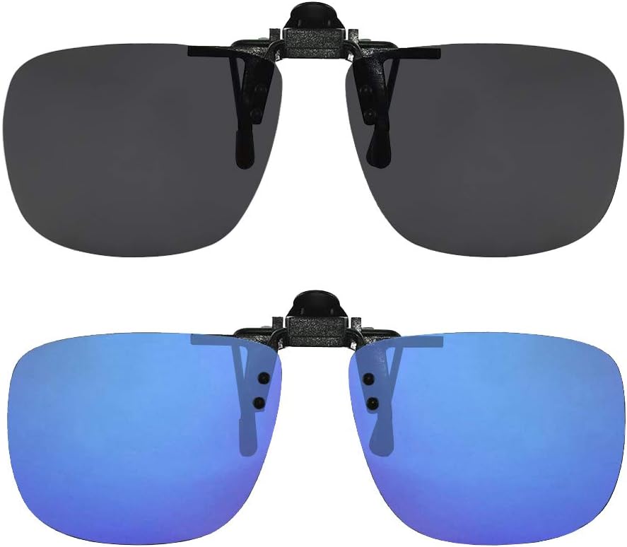 

Солнцезащитные очки Success Eyewear Clip On с откидной линзой и поляризованными линзами. Крепятся поверх обычных очков для коррекции зрения. В комплекте чехол, Set of Smoke and Mirror Blue