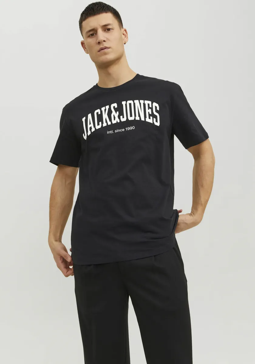 

Рубашка с круглым вырезом Jack & Jones "JJEJOSH TEE SS CREW NECK NOOS", черный