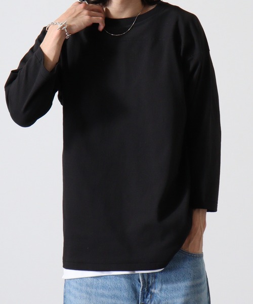 

Футболка с вышивкой, открытый крой, рукав 3/4 CROSS & STITCH, черный