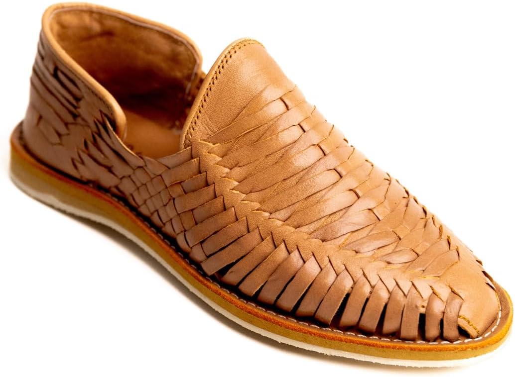 

Мужские кожаные сандалии-хуараче ручной работы Mexico en la Piel - натуральная кожа коричневого цвета, без застежек, дышащая конструкция, ультракомфортная стелька, повседневная обувь и обувь для пляжа, размеры 7-13 US