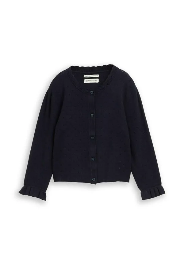 Кардиган ajour mit herzknopfen Tom Tailor, Sky Captain Blue