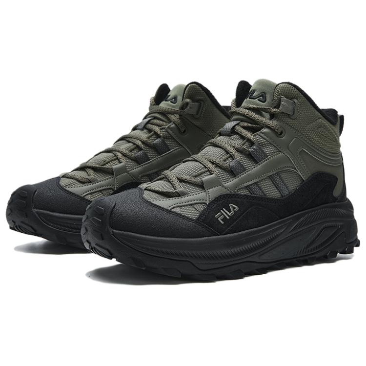 Кроссовки TREK 2 Cushioning, Abrasion Resistant, Thermal Coverage Mid top Casual Shoes Men's FILA, оливковый/черный — фото 4