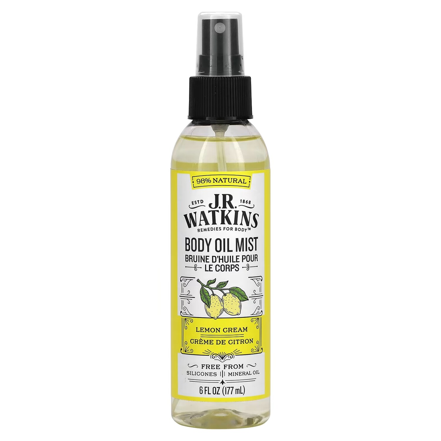 

Крем J.R.Watkins Body Oil Mist Lemon, 177 мл