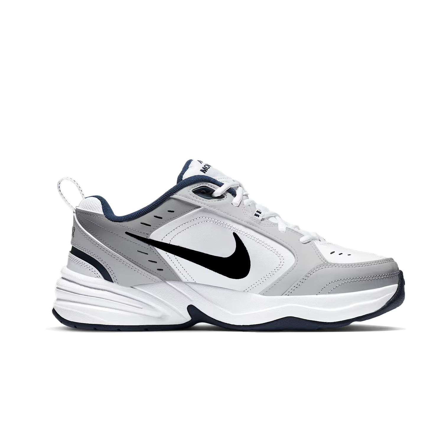 Nike Air Monarch 4 Mesh, синтетическая кожа, кожаная подкладка, износостойкие низкие массивные кроссовки Unisex серый — фото 2