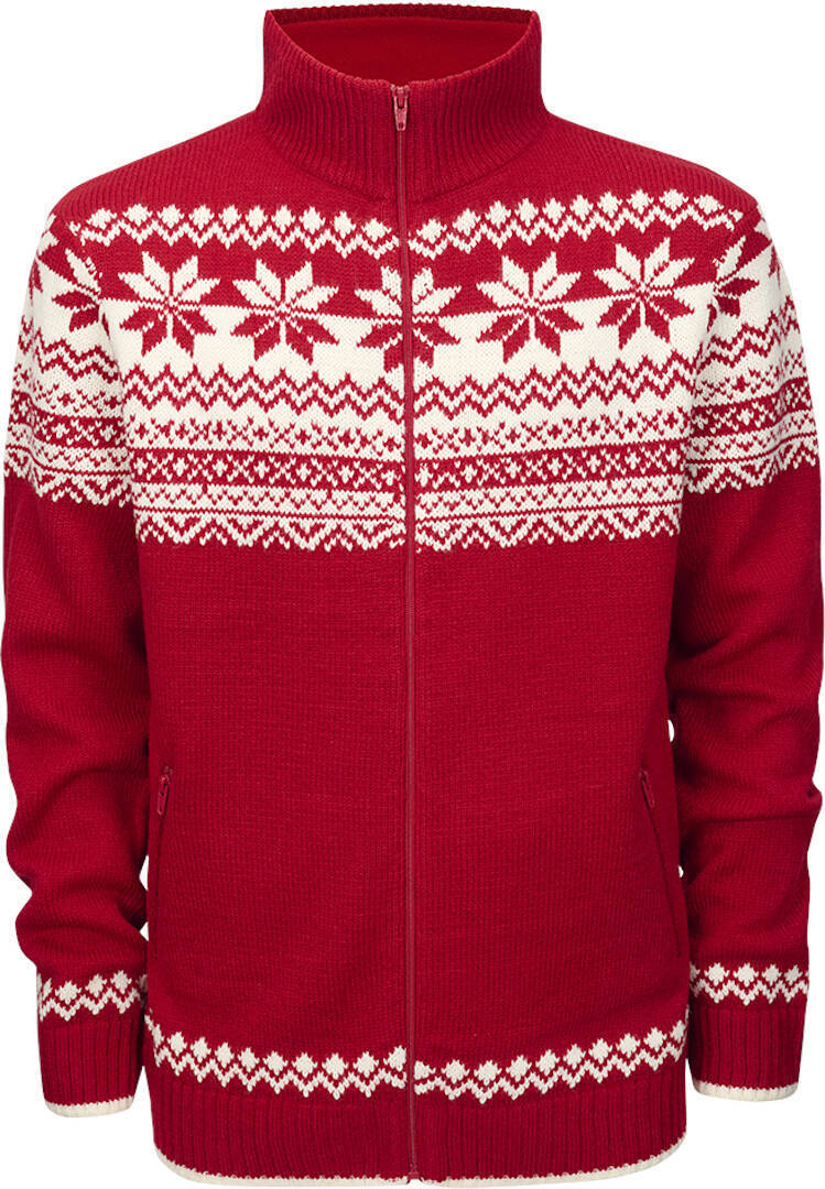 

Пуловер Brandit Norweger Zip Pullover, красный/белый