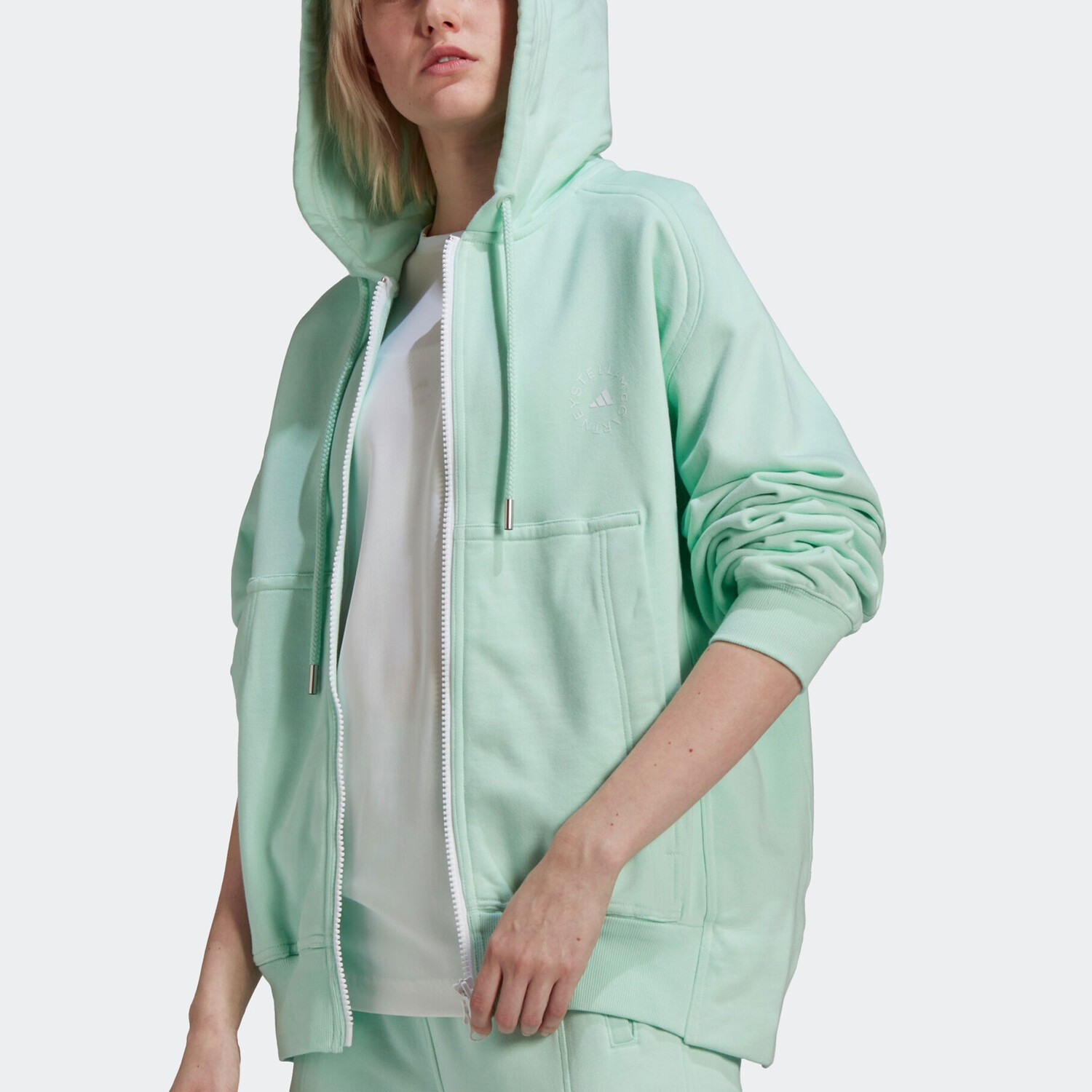 Куртка Stella McCartney X Stella McCartney Cotitled Series для женщин, цвет Frozen Green Adidas — фото 4