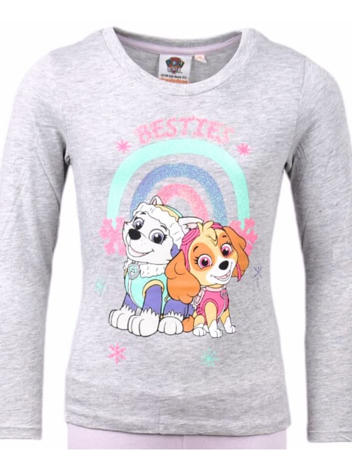 Paw Patrol Пижама с блестками Скай из "Щенячьего патруля" серого цвета — фото 2