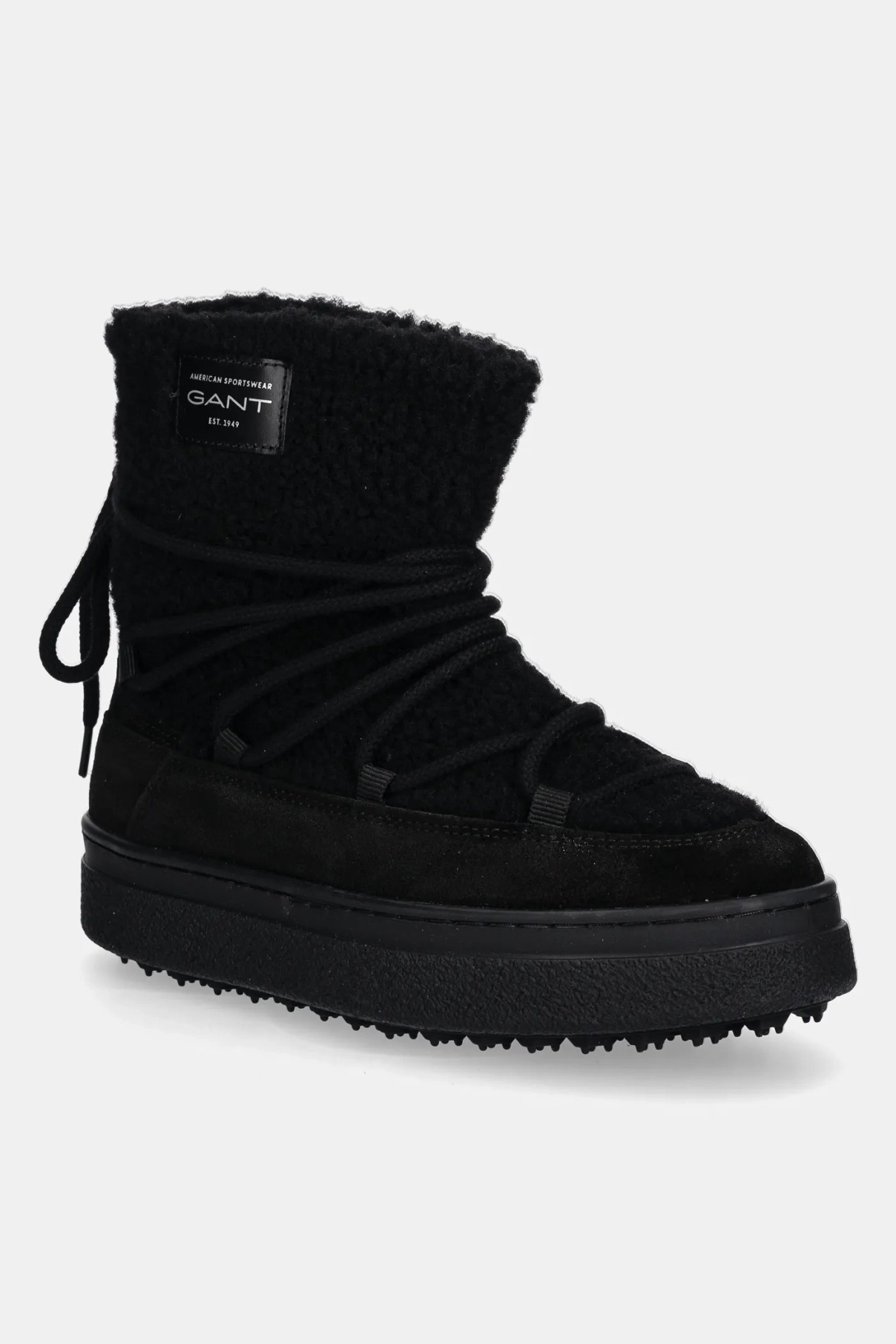 Женские зимние ботинки Gant Snowhill из замши и овчины, черный