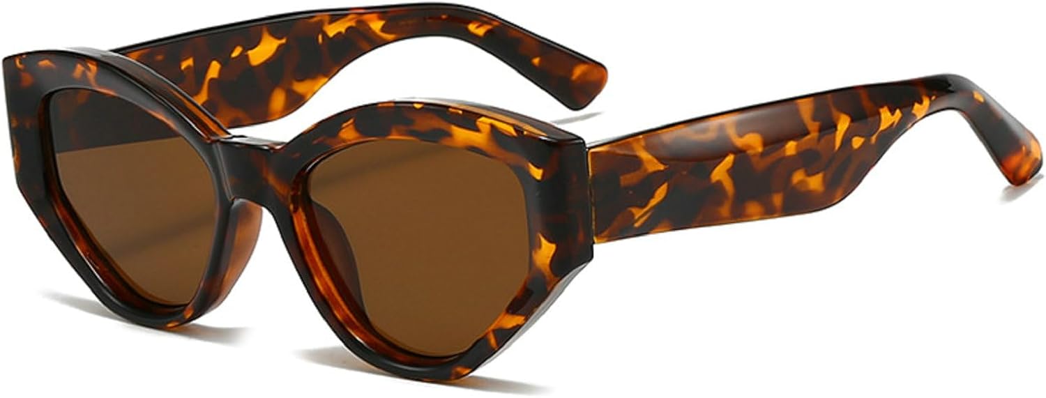 

Женские солнцезащитные очки Melrose Y2K Punk 2025, роскошные винтажные очки для вождения, защита от ультрафиолета UV400, солнцезащитные очки для женщин, модель 5682, Leopard