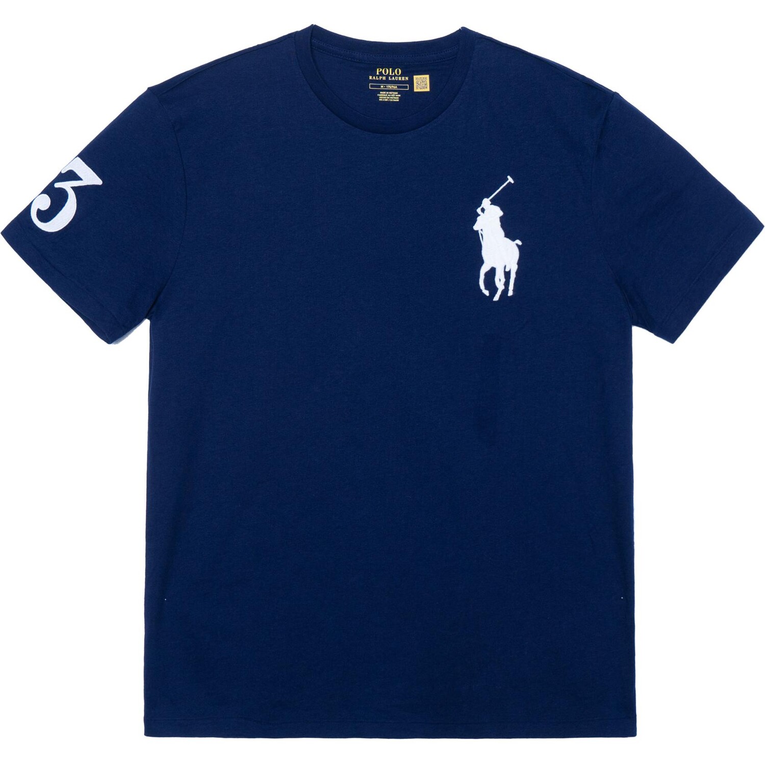 

SS23 Вышитый свитер с коротким рукавом Футболка темно-синего цвета Polo Ralph Lauren, темно-синий