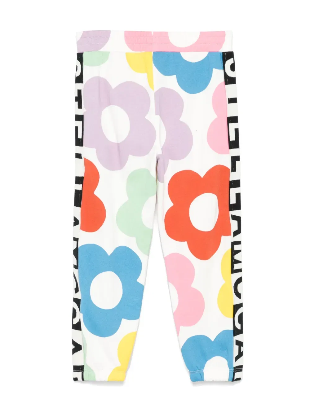 Спортивные брюки с цветочным принтом Stella Mccartney Kids, белый — фото 2
