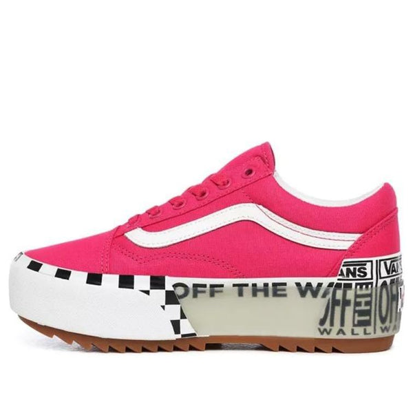 

Кроссовки old skool stacked 'logo stack - cabaret' Vans, белый
