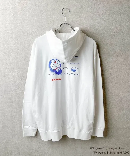 /TETERA x Doraemon/ Детская парка-сауна унисекс / Толстовка с капюшоном и блестящим покрытием с принтом Дораэмона tete22-014, tete22-014-k
