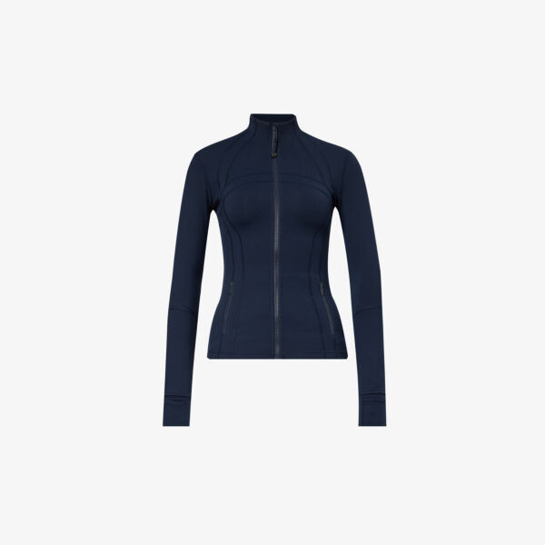 

Приталенный жакет Define из эластичной ткани с воротником-воронкой Lululemon, цвет true navy