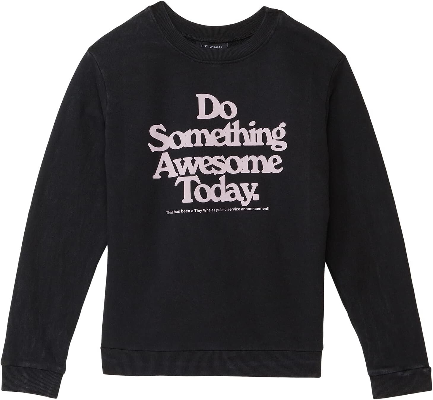

Толстовка Tiny Whales Something Awesome Graphic Boxy Sweatshirt, цвет Vintage Black