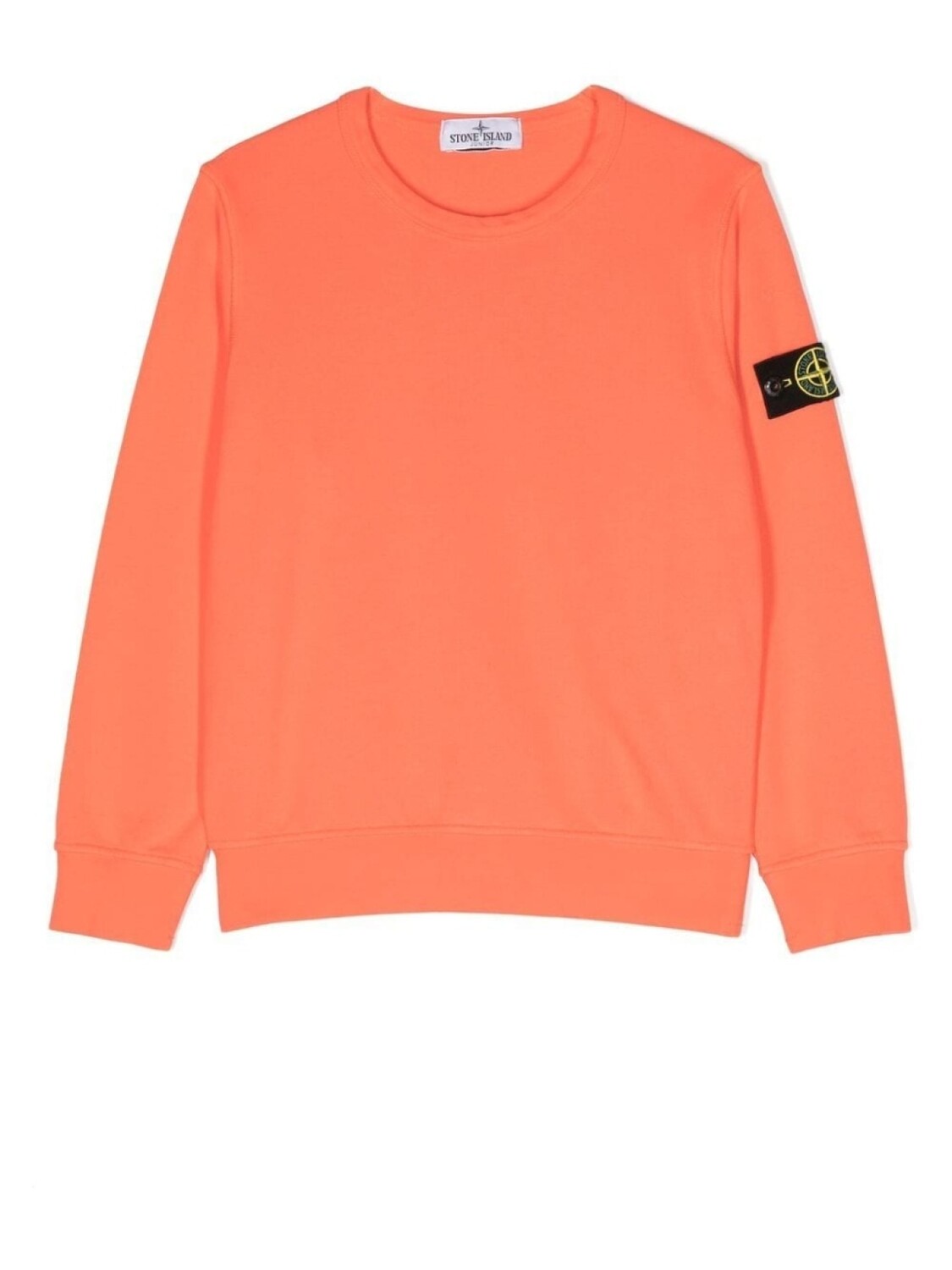 

Stone Island Junior толстовка с нашивкой-логотипом, оранжевый